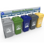 botes de reciclaje para separacion de residuos organico, inorganico, lasticos y carton