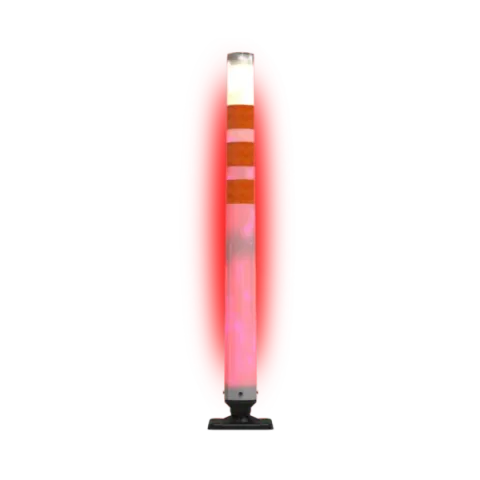 Baliza solar BA-127-S de polimero blanco con LEDs solares