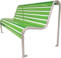 banca metálica para exterior parques asientos color verde florencia