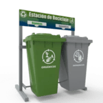 botes de reciclaje para clasificacion de residuos orgánicos e inorgánicos