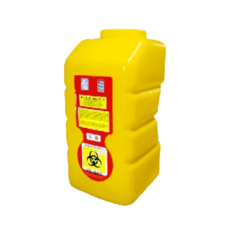 bote recolector para líquidos residuos peligrosos biológico infecciosos PL12 color amarillo