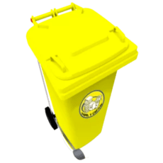 contenedor industrial para residuos peligrosos biológico infecciosos vic 120 hd color amarillo