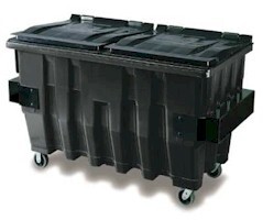 contenedor de plástico marca otto para basura con tapa ruedas mgb 1700 litros color negro