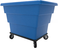 contenedor de plástico carga carro 1100 litros color azul