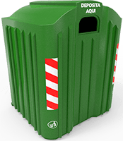 contenedor de plástico grande vanguard 3200 color verde
