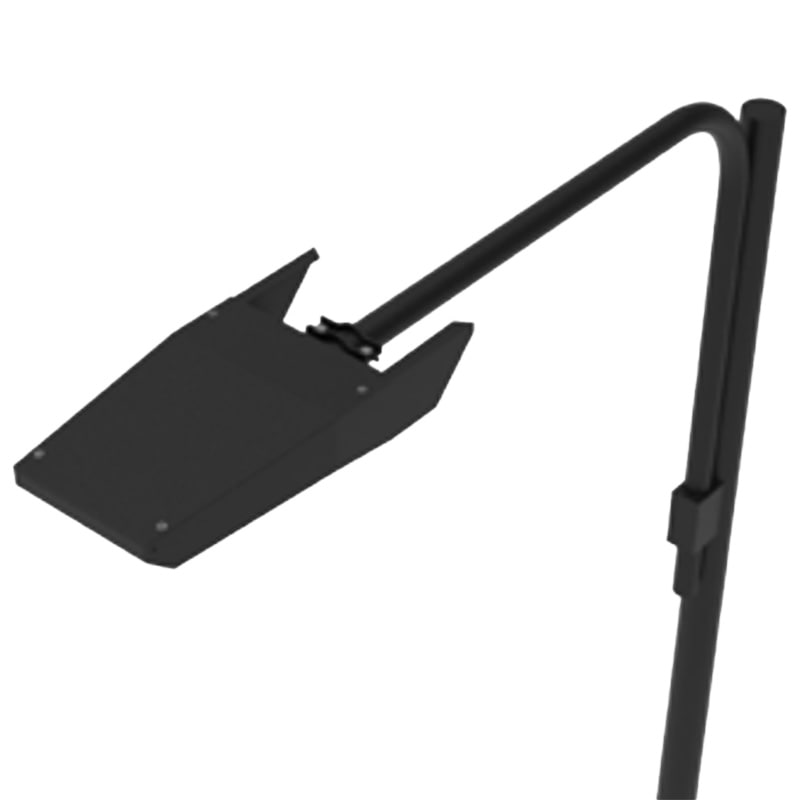 Detalle superior del poste metálico de alumbrado público modelo Carafe