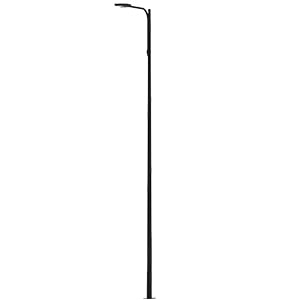 Poste metálico de alumbrado público modelo Carafe con diseño minimalista y brazo corto en curva suave