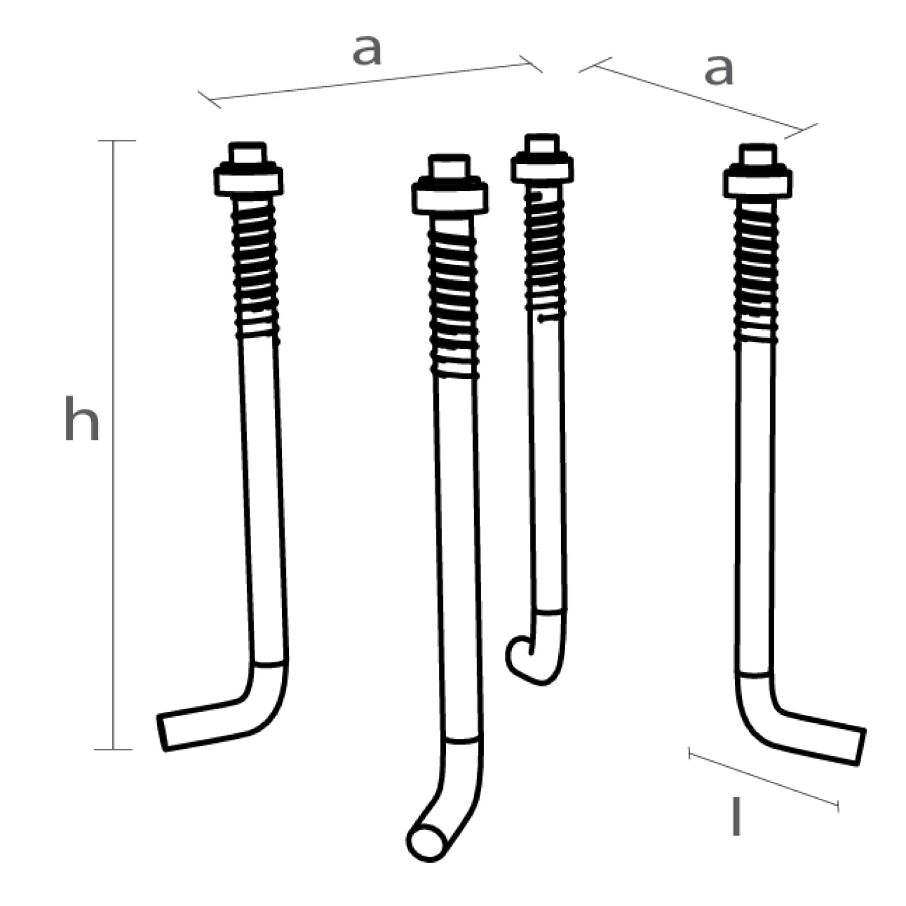 Diagrama de instalación de poste metálico para alumbrado público con base decorativa, ancla, placa base, pirámide de concreto y tubería para cableado.