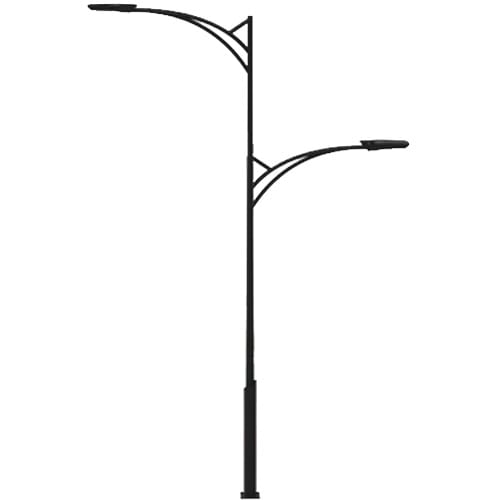 variacion brazo vehicular y peatonal poste modelo norte