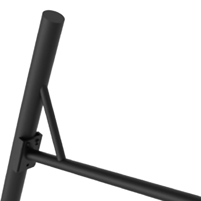 Vista del brazo y soporte del poste metálico de alumbrado público modelo Nuvo