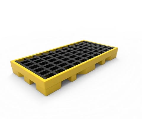 Plataforma antiderrame 2 tambos 200L con retencion 83 litros